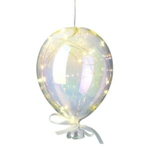 Glass Balloon Hanging Ornament with LED